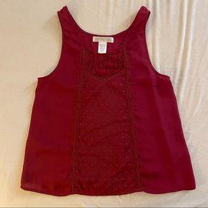 Red Lace Tank Top